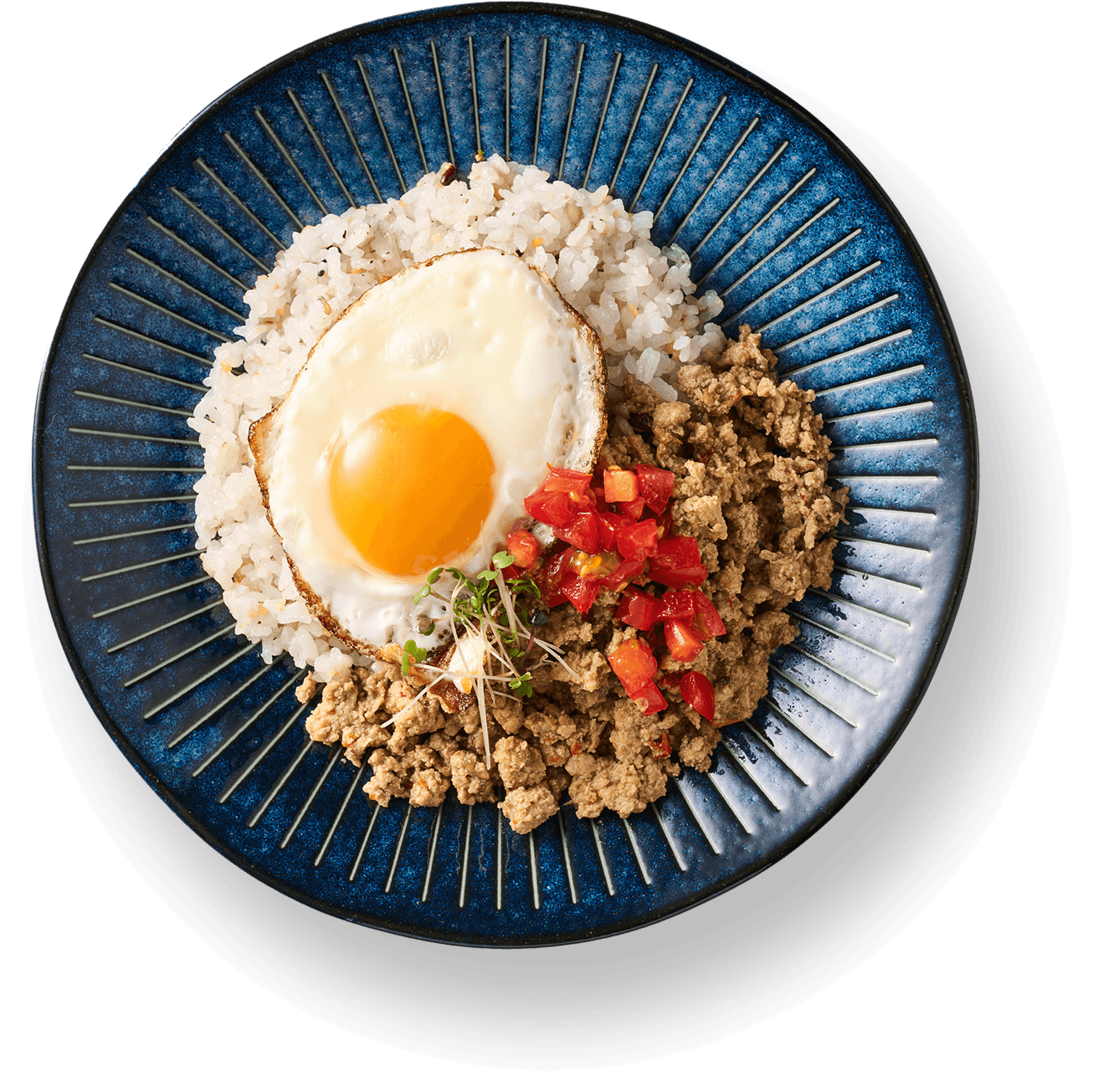 ガパオライス半熟目玉焼きのせ
